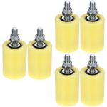6Pcs Yellow Nylon Sliding Gate Rollers Durable Door Guide Wheels Replacement