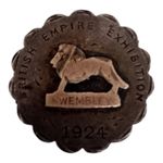 Scarce British Empire Exhibition 1924 At Wembley London Sterling Silver Badge