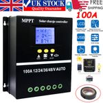 4000W 100A MPPT Solar Charge Controller Battery PV Regulator 12V/24V/36V/48V USB