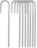 16" Heavy Duty Galvanised Steel Ground Rebar Stakes, Ground Stakes J Hooks Groun