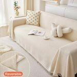 Extra Large Cotton Fringed Throws for Sofas Settee Bedspread Bed Covers Blankets
