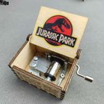  Wooden Hand Crank Black Queen Jurassic Park Music Box Kids XmasToy Gift new