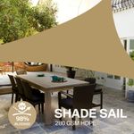 UK HEAVY DUTY SUN SHADE SAIL GARDEN PATIO AWNING CANOPY 98% UV BLOCK WATERPROOF
