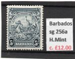 Barbados GV1 1938-47 5s. indigo sg 256a H.Mint