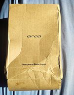 Orca Men’s Neoprene Base Layer Long Sleeve Top Size M Black/Grey