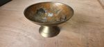 Vintage Flower Cloissone Brass Enameled Decorative Bowl Trinket Dish 11cm