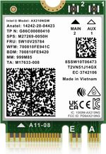 Wifi 6E Wireless Card Intel AX210NGW, Bluetooth 5.3 Tri-Band 5400Mbps M.2/NGFF N
