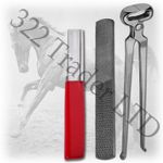 Quality Farrier Choice 3 Pcs Hoof Trimming Kit Horses Nipper Cutter Knife Rasp 