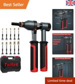 Heavy-Duty Rivnut Tool Kit with 100 Pcs Nuts and Quick Change Mandrels Included