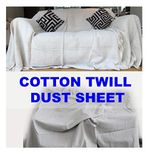 DUST SHEET COTTON HEAVY DUTY TWILL DIY PROFESSIONAL PAINTERS 12FT x 6FT RECYCLED
