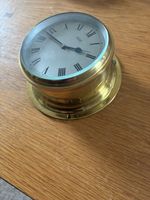  BRASS CASED SESTREL SHIPS BULKHEAD CLOCK - HENRY BROWNE & SON . V G Condition 