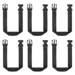 6pcs Fanny Pack Extender Strap 18" x 1" Belt Bag Extension Strap Black