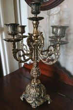 Heavy Antique  Victorian Candelabra Candle Stick Stand Holder Centrepiece