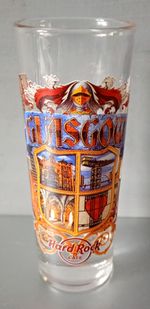 hard rock cafe city  shot glass glasgow