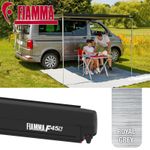 FIAMMA F45S 260 AWNING WIND OUT BLACK CASE GREY CANOPY 2.6 M CAMPERVAN MOTORHOME