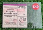 League Cup Final Rep Match Ticket @ Manchester United 1978 Liverpool V Forest 