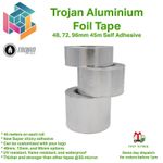 ALUMINIUM FOIL TAPE SELF ADHESIVE HEAT INSULATION 50MM 74MM 98MM
