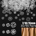 PLASTIC SEW-ON SNAP FASTENERS POPPERS PRESS STUDS VARIOUS SIZE ( 30 Units)
