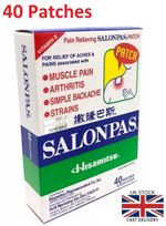 Salonpas Pain Relief Patch 40 Patch for Pain Relief (6.5cm x 4.2cm) UK STOCK