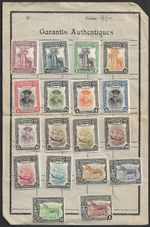 1921 Nyassa Company Portugal Giraffe Zebra Boat part set mounted mint on page