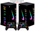 NIKE TICK BRIGHT Xbox SERIES  X SKIN DECAL VINYL STICKER WRAP