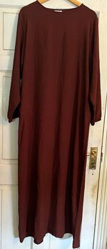 Abu Dawood Women's Brown Abaya and Khmer Size 54 Polyester Saudi Arabia