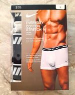 Nike Everyday Cotton Stretch Men's Trunks Underwear, Multicolour, 3 Pack L