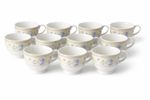 Heritage Mint Enchanted Garden Tea Cups Blue Floral Set of 11