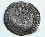 A873 - Henry VIII Silver Hammered Halfgroat. 1514-26 Star Mintmark, York Mint