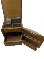 Antique Smokers Wooden Multi Compartment Cabinet 22cmx22cm With Personalisation