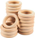 20 Pack Natural Wooden Rings 55mm 5.5cm Macrame Teething Ring Craft Wood Hoops