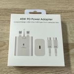45W Fast Charging Type-C Adapter & Cable for Samsung Galaxy S21-24 (UK Model)