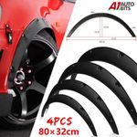 4Pcs Universal Flexible Cars Body Fender Flares Extension Wide Wheel Arches 80CM