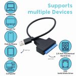 USB 3.0 To SATA 22 Pin 2.5 Inch Hard Disk Drive SSD Adapter Connector Lead Cable