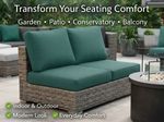 Rattan Garden Furniture Cushions 7.5cm Thick Replacement Seat Pads Outdoor