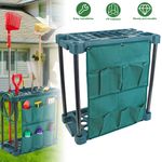 Heavy Duty Garden Tool Organizer Rack Storage Holder Rake Garage Equipment Caddy