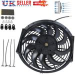 7-12Inch 80W Universal Push / Pull Car Electric Slim Radiator Cooling Fan 12V