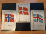 Kensitas Cigarettes 1934 National Flag (Silk) No.42 for Iceland No.42,Denmark...