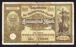 DANZIG 1000 MARK 1922 ( POLAND GDANSK ) P-15  VERY RARE