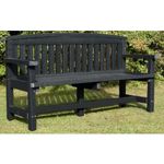 Adult Outdoor Three Seat Memorial Bench Weatherproof Recycled Plastic