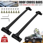 For Honda CR-V SUV MK3 2007-2012 Black Roof Cross Bars Top Mount Luggage Racks
