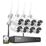 SANNCE 5MP Wifi CCTV Security System Two-Way Audio 10CH NVR Wireless IP Camera