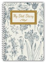 DIET DIARY WEIGHT Dieting TRACKER FOOD WEIGHT LOSS  A5 JOURNAL MY DIET DIARY BLU