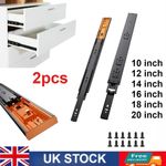 Heavy Duty Soft Close Drawer Runners Slides Full Extension Ball Bearing Rails UK