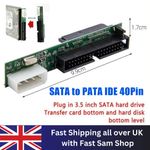 Serial ATA SATA to IDE/PATA 40 Pin Converter 2.5" 3.5" Adapter Card xBox PC UK