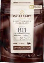 Callebaut 811.  54.5% Dark Finest Belgian Chocolate Callets 1kg