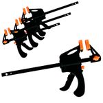 4 x 103mm JAWS RATCHET TRIGGER/G/SPEED CLAMPS WOODWORKING CARPENTRY DIY HOME UK