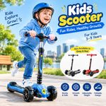 Kids Scooter 3 Wheel LED Light Up Wheels Adjustable Height Toddler Boys Girls