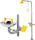 Stainless steel+ABS Emergency Eye Wash Station with Shower  Vertical eyewash
