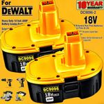2X 6.0AH 18V Ni-MH Battery For Dewalt DC9096 DE9095 DE9096 DE9098 DW9098 5.5AH